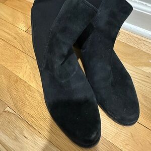 Stuart Weitzman Black Suede Ankle Boots